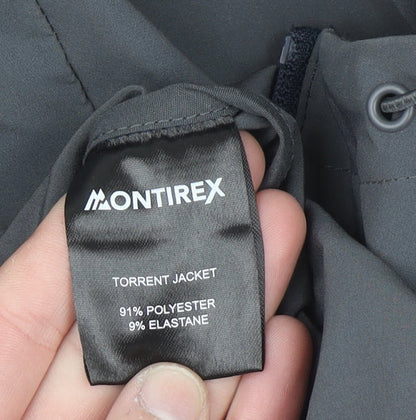 Montirex Men's Blue Softshell Torrent Jacket Size S Water Resistant Hooded