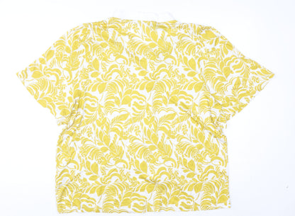Marks and Spencer Women Yellow Floral Tunic Blouse Size 20