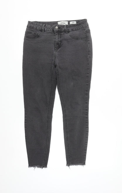 New Look Women Black Skinny Jenna Mid Rise Stretch Jeans Size 10