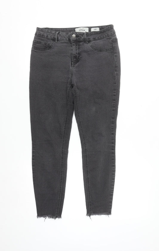 New Look Women Black Skinny Jenna Mid Rise Stretch Jeans Size 10