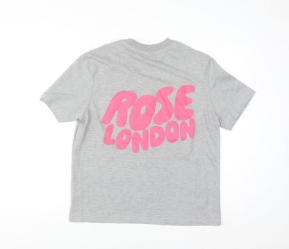 Rose London Women’s Grey Crew Neck Short Sleeve T-Shirt Size L