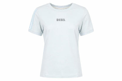 Diesel Women's Blue Slim Fit Cotton Stretch T-Shirt Size S