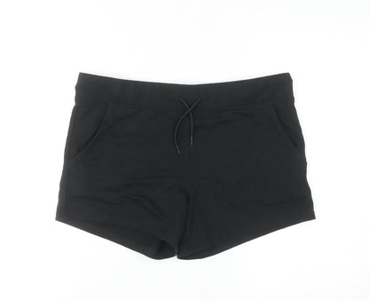 Avenue Womens Black Cotton Blend Casual Shorts Size 12-14