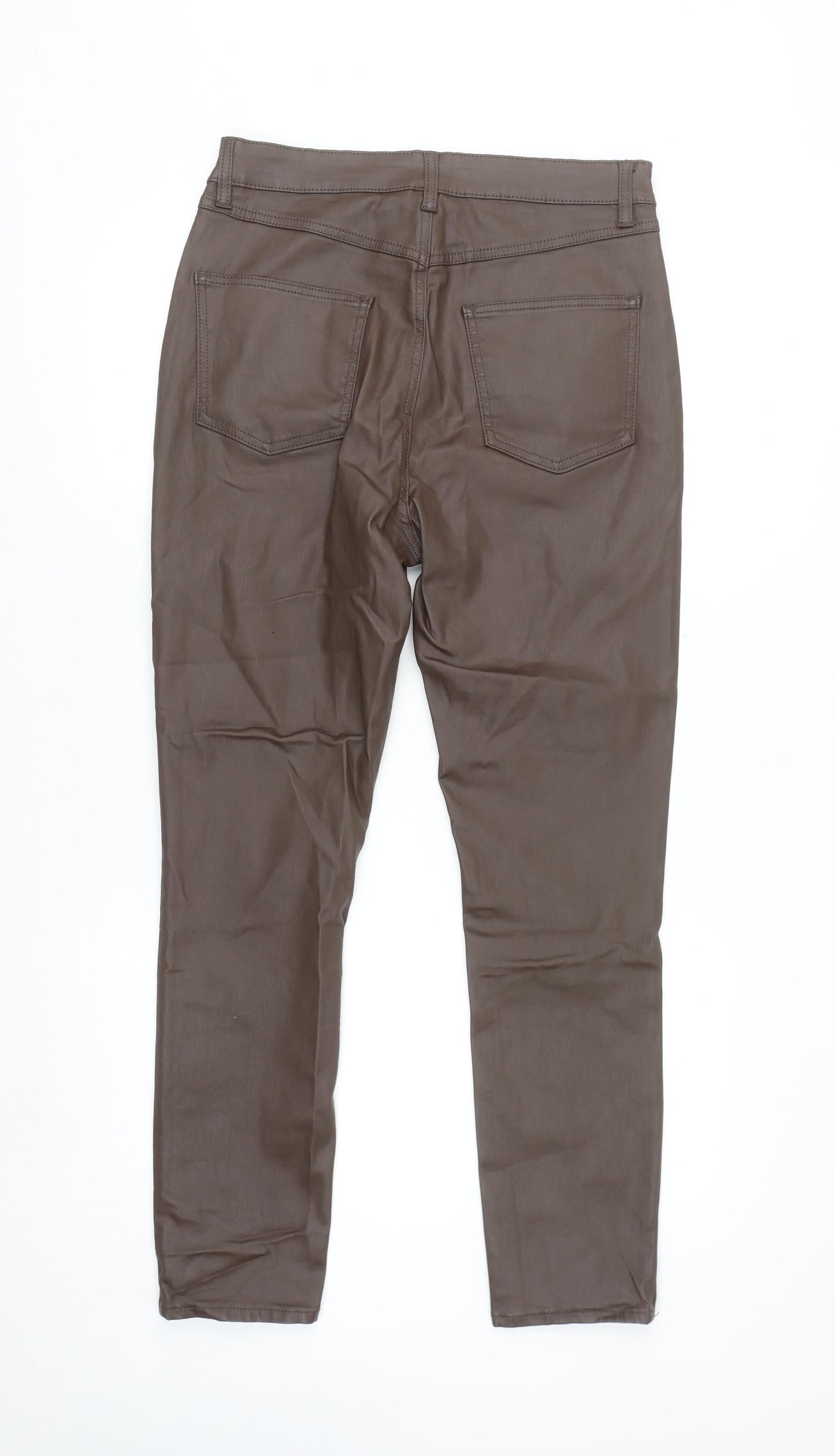 Primark Women’s Brown Skinny Jeans Size 12 Mid Rise Stretch Denim