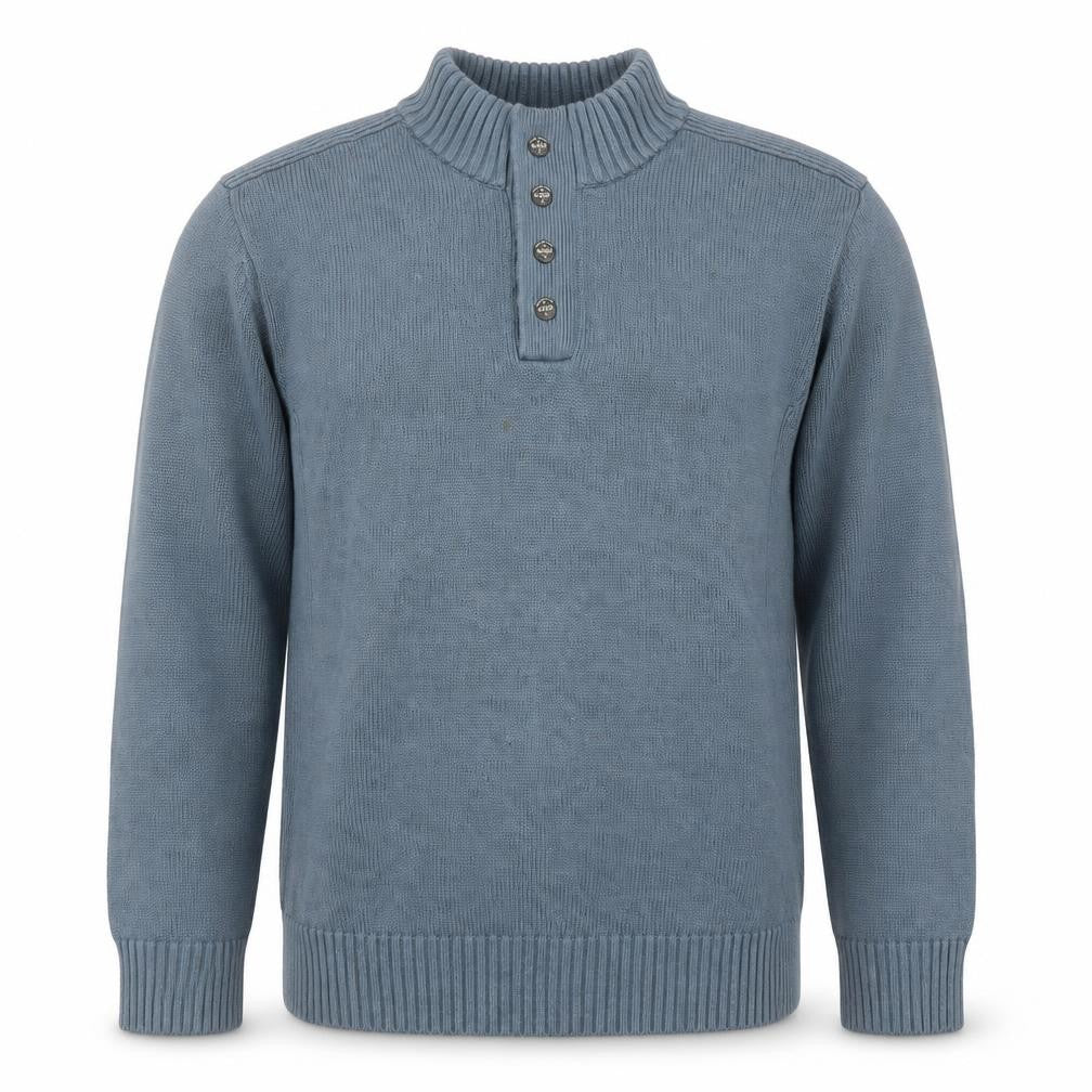 Next Men's Blue Cotton Henley Jumper Size L