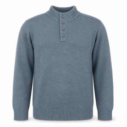 Next Men's Blue Cotton Henley Jumper Size L