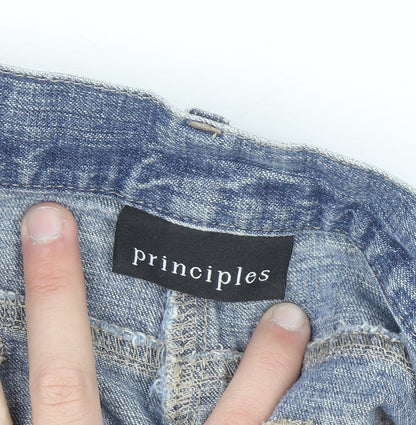 Principles Women's Blue Embroidered Bootcut Jeans Size 12