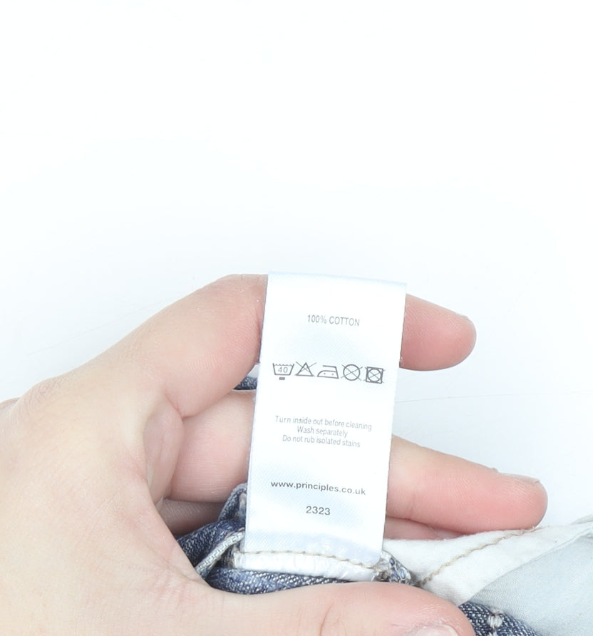Principles Women's Blue Embroidered Bootcut Jeans Size 12