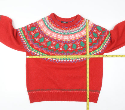 Dunnes Stores Women’s Red Fair Isle Christmas Pullover Jumper L
