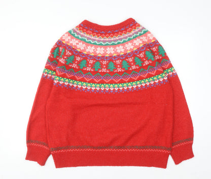 Dunnes Stores Women’s Red Fair Isle Christmas Pullover Jumper L