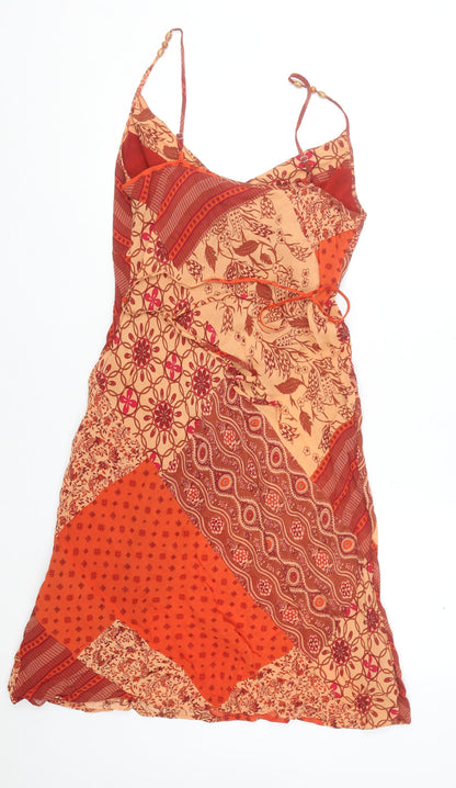 Marks and Spencer Women’s Multicoloured Viscose Slip Dress Size 12 Bohemian Style
