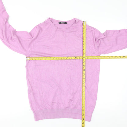 Dunnes Women's Pink Crew Neck Pullover Jumper Size 16