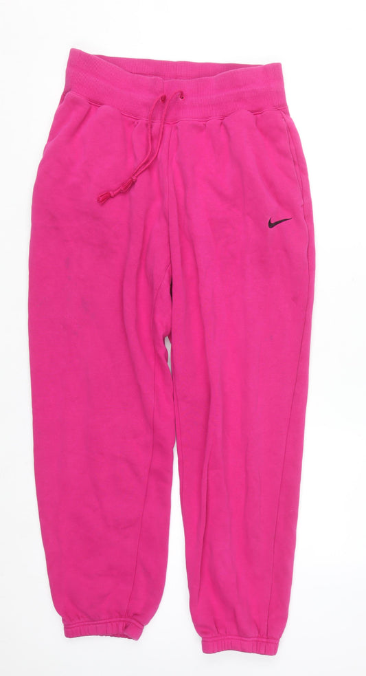 Nike Womens Pink Jogger Sweatpants Medium Cotton Blend