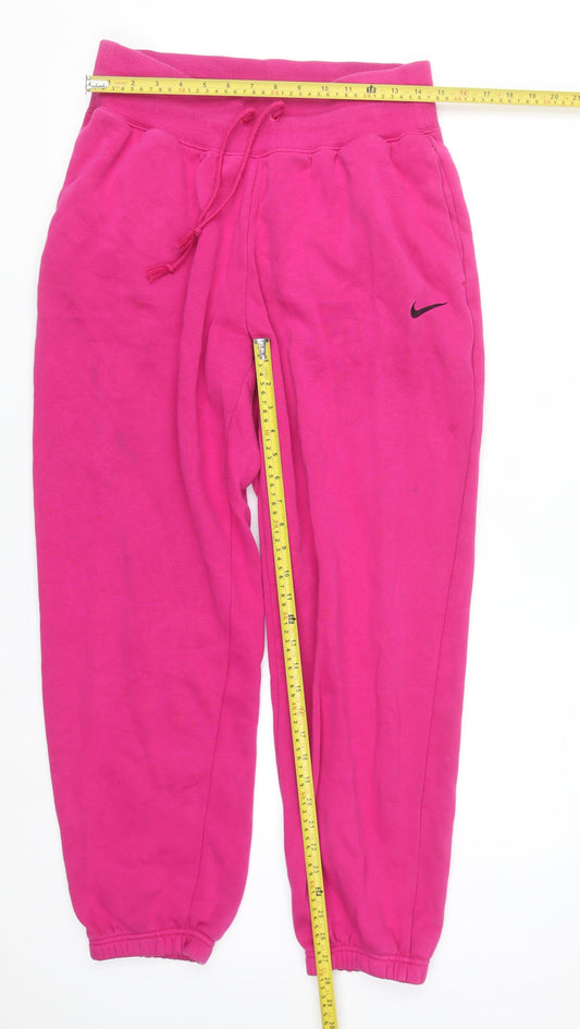 Nike Womens Pink Jogger Sweatpants Medium Cotton Blend