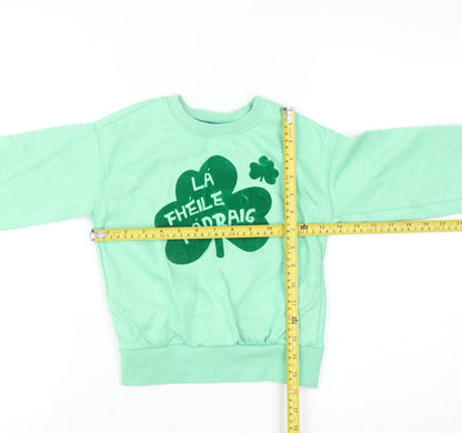 Leigh Tucker Willow Boys Green 5-6 Years Pullover St Patrick’s Day Sweatshirt