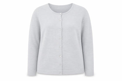 Marks & Spencer Women Silver Grey Size 16 Classic Button Cardigan