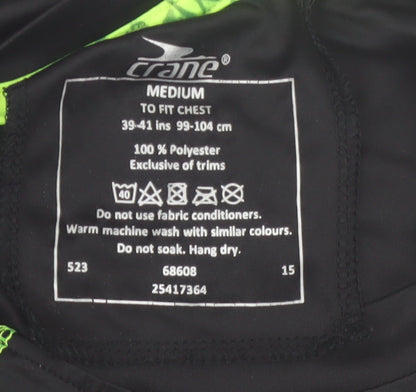 Crane Men's Black Medium Athletic Running T-Shirt