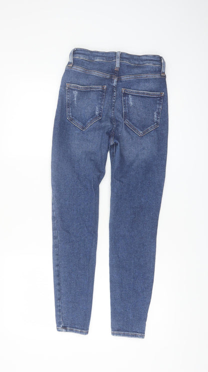 River Island Women’s Blue High Rise Skinny Jeans UK 8S