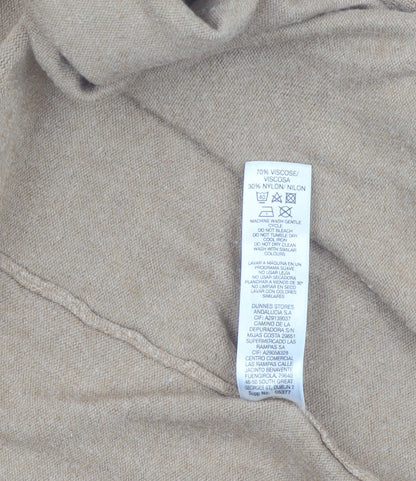 Dunnes Women’s Beige Knit Cardigan M Viscose Blend Long Sleeve
