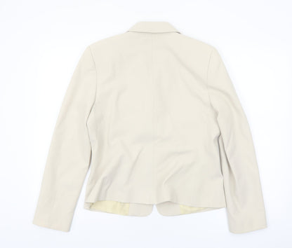 Marks and Spencer Women Beige Single-Breasted Suit Jacket UK 12