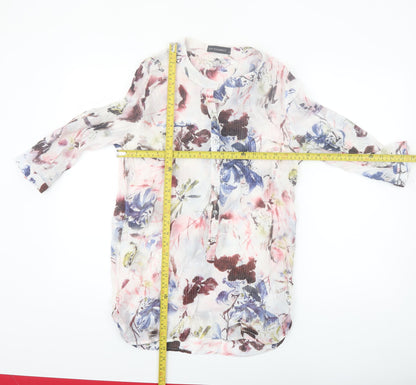 Just Elegance Women's Multicoloured Floral Tunic Blouse Size 16