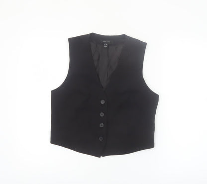 New Look Women's Black Suit Waistcoat UK 10 Classic Tailored V-Neck