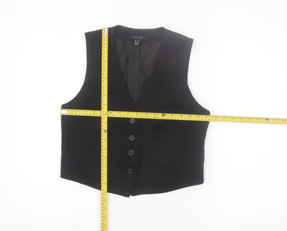 New Look Women's Black Suit Waistcoat UK 10 Classic Tailored V-Neck