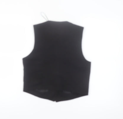 New Look Women's Black Suit Waistcoat UK 10 Classic Tailored V-Neck
