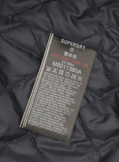 Superdry Men's Blue 2XL Hooded Lined Parka Jacket