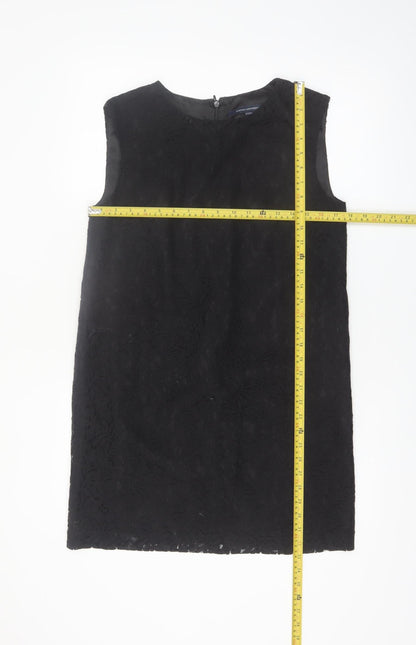 French Connection Women's Black Lace Shift Dress Size 6