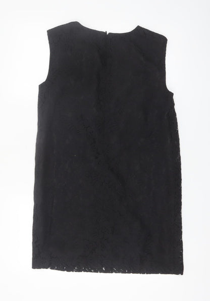 French Connection Women's Black Lace Shift Dress Size 6