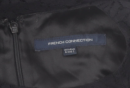 French Connection Women's Black Lace Shift Dress Size 6