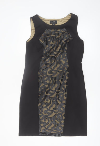 Ronni Nicole Women's Black Size 12 Sheath Dress Sleeveless Formal