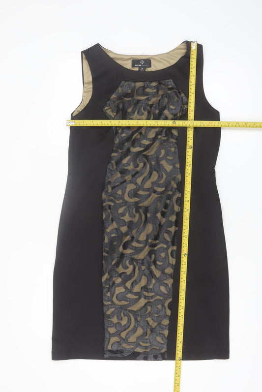 Ronni Nicole Women's Black Size 12 Sheath Dress Sleeveless Formal