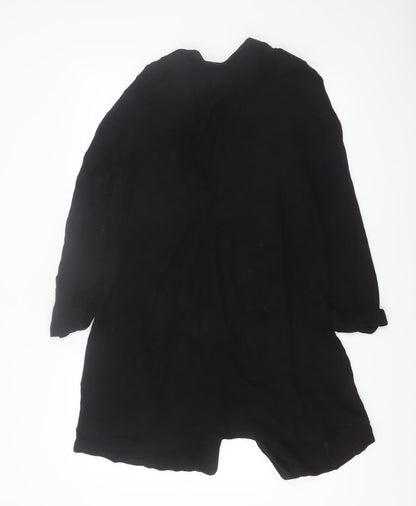 Wallis Womens Black XL Long Sleeve Zip Pocket Open Cardigan