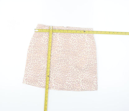 Wild Fable Women’s Beige Leopard Print High Rise Short Skirt Size 8