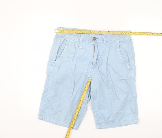 St. Bernard Men’s Blue Chino Shorts 32in Regular Fit Lightweight