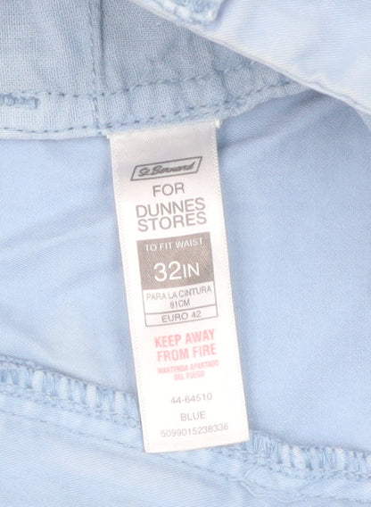 St. Bernard Men’s Blue Chino Shorts 32in Regular Fit Lightweight