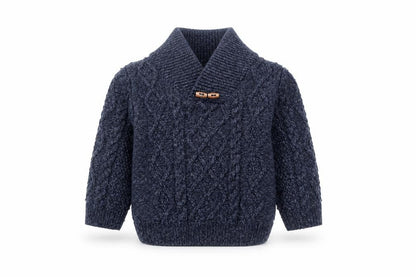 River Island Mini Blue Knit Shawl Collar Cardigan 18-24 Months