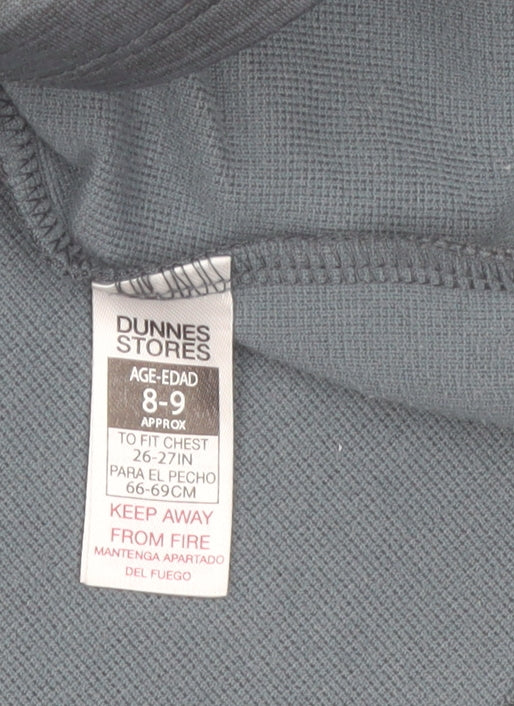 Dunnes Stores Boys Grey 1/4 Zip Long Sleeve Activewear Top 8-9 Years
