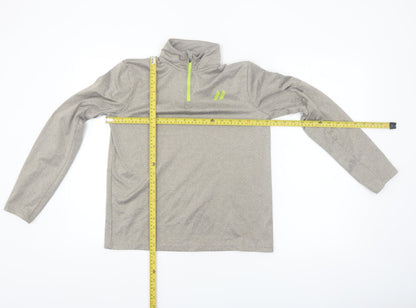 Crivit Boys Grey 1/4 Zip Long Sleeve Activewear Top 13-14 Years