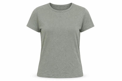 Front view of strteen Teens Green Slim Fit Short Sleeve Basic T-Shirt, size 10