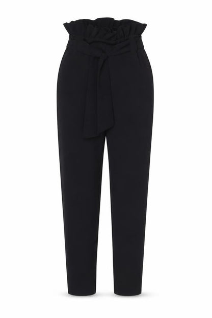 PrettyLittleThing Women’s Black Paperbag High Waist Trousers Size 6