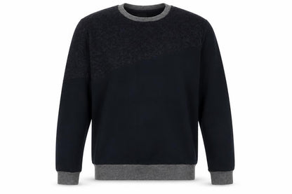 Zara Man Black & Grey Knit Pullover Sweatshirt Men's L