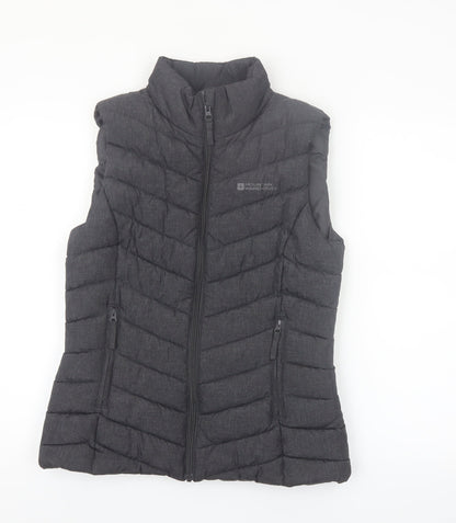 Mountain Warehouse Women Black Puffer Waistcoat Size 10 Sleeveless Lightweight