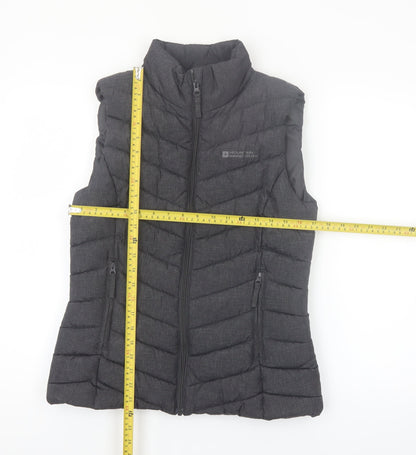 Mountain Warehouse Women Black Puffer Waistcoat Size 10 Sleeveless Lightweight