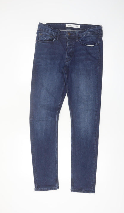 Burton Menswear Blue Slim Fit Stretch Skinny Jeans 32R