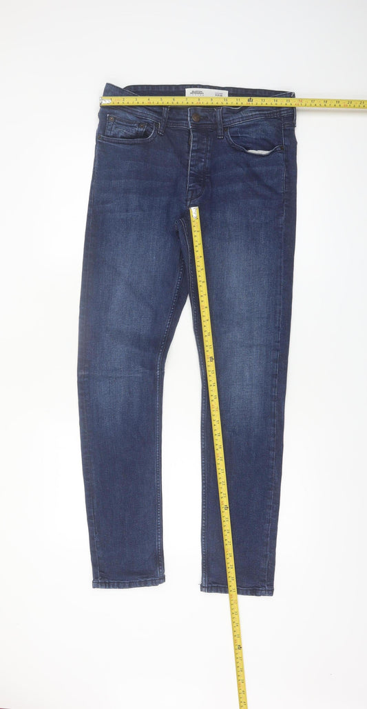 Burton Menswear Blue Slim Fit Stretch Skinny Jeans 32R
