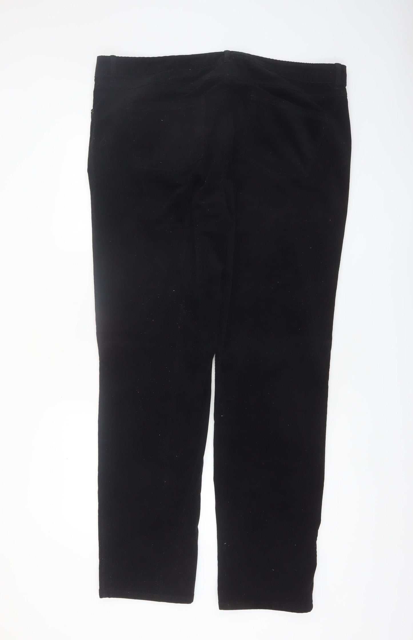 Marks and Spencer Women's Black Size 20 Long Straight Trousers