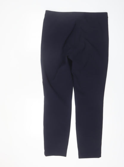 Savida Women’s Navy Slim Fit Cropped Trousers Size 14